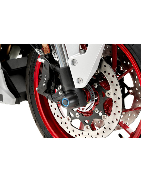 Tampons de protection PUIG de fourche PHB19 - SUZUKI GSX-8R 2024-2026 - GSX-8S 2023-2026 - GSX-8T / GSX-8TT 2025-2026