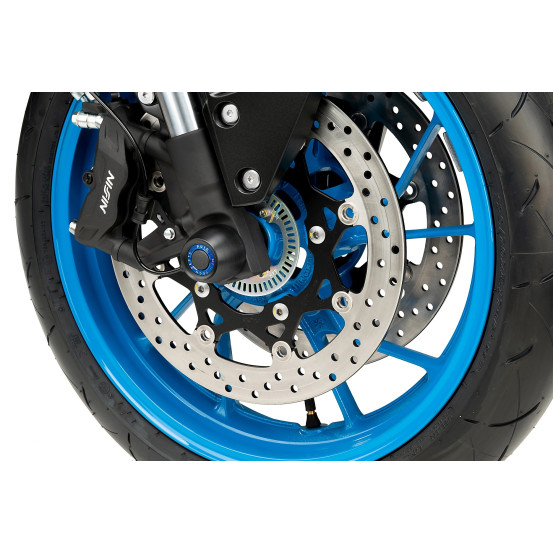 Tampons de protection PUIG de fourche PHB19 - SUZUKI GSX-8R 2024-2026 - GSX-8S 2023-2026 - GSX-8T / GSX-8TT 2025-2026