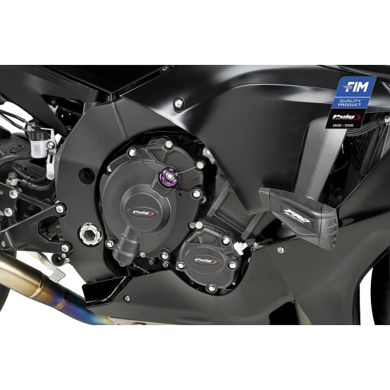 Kit protections de carter moteur PUIG Track - YAMAHA YZF-R1 2015-2025 - YZF-R1 RACE 2024-2026 - YZF-R1M 2016-2026
