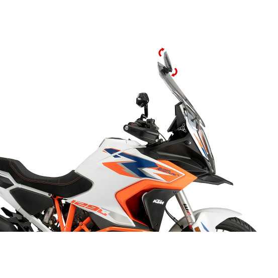 Bulle PUIG Touring Plus avec déflecteur - KTM 1290 SUPER ADVENTURE R / 1290 SUPER ADVENTURE S 2021-2025