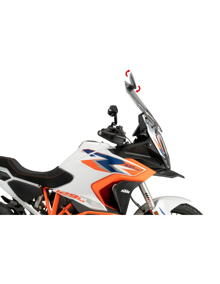 Bulle PUIG Touring Plus avec déflecteur - KTM 1290 SUPER ADVENTURE R / 1290 SUPER ADVENTURE S 2021-2025