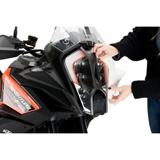 Sticker PUIG Protection de phare Adhere - KTM 1290 SUPER ADVENTURE R / 1290 SUPER ADVENTURE S 2021-2025