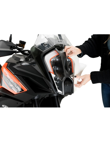 Sticker PUIG Protection de phare Adhere - KTM 1290 SUPER ADVENTURE R / 1290 SUPER ADVENTURE S 2021-2025