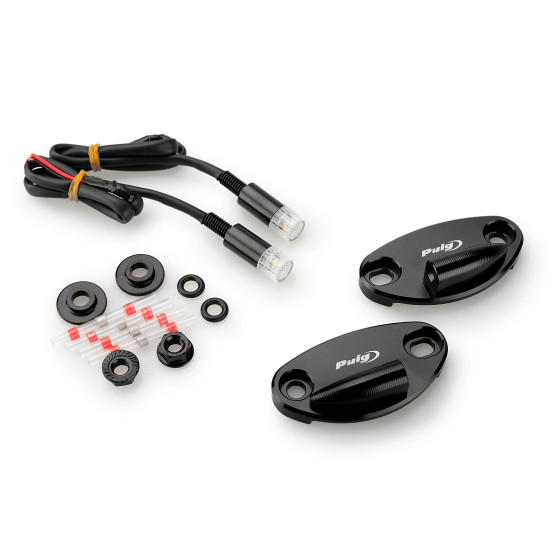 Obturateurs PUIG de rétroviseurs avec clignotants Tab - KAWASAKI ZX-10R 2016-2026 - ZX-10RR 2017-2026