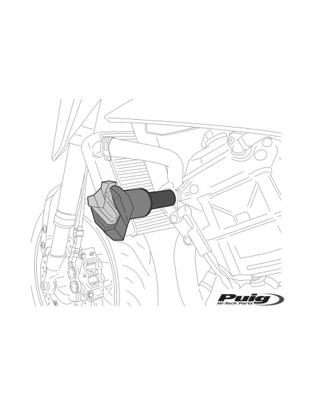 Tampons protection PUIG R19 - KAWASAKI NINJA 7 HYBRID 2024-2026