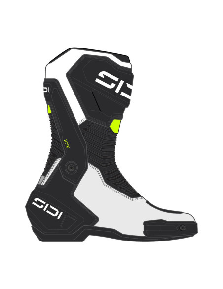 Bottes Moto Sidi VYX - Blanc - Noir - Jaune Fluo