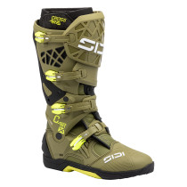 Bottes Cross Sidi Crossair X - Kaki - Jaune Fluo