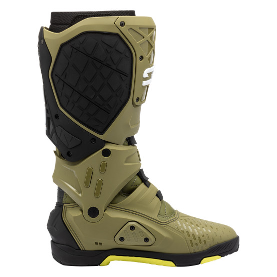 Bottes Cross Sidi Crossair X - Kaki - Jaune Fluo