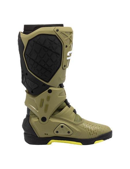 Bottes Cross Sidi Crossair X - Kaki - Jaune Fluo