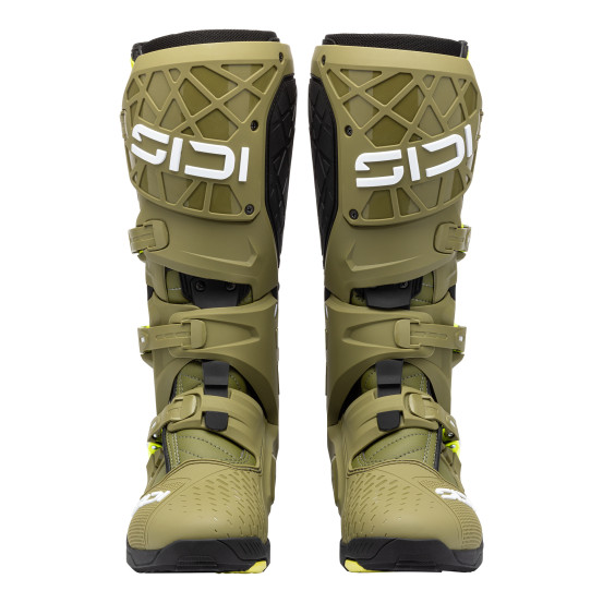 Bottes Cross Sidi Crossair X - Kaki - Jaune Fluo