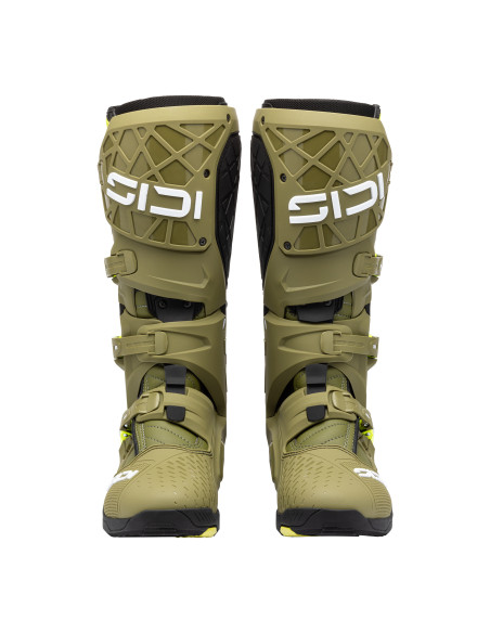 Bottes Cross Sidi Crossair X - Kaki - Jaune Fluo
