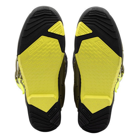 Bottes Cross Sidi Crossair X - Kaki - Jaune Fluo