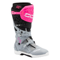 Bottes Cross Sidi Crossair X - Gris - Rose Fluo