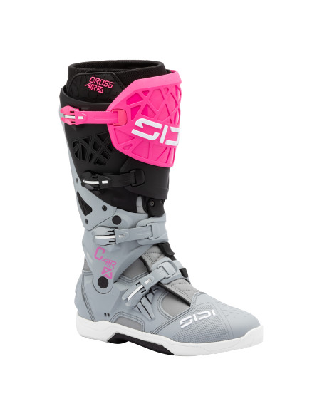 Bottes Cross Sidi Crossair X - Gris - Rose Fluo