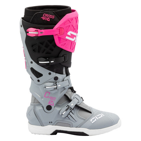 Bottes Cross Sidi Crossair X - Gris - Rose Fluo