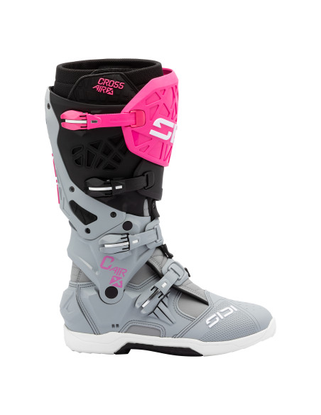 Bottes Cross Sidi Crossair X - Gris - Rose Fluo