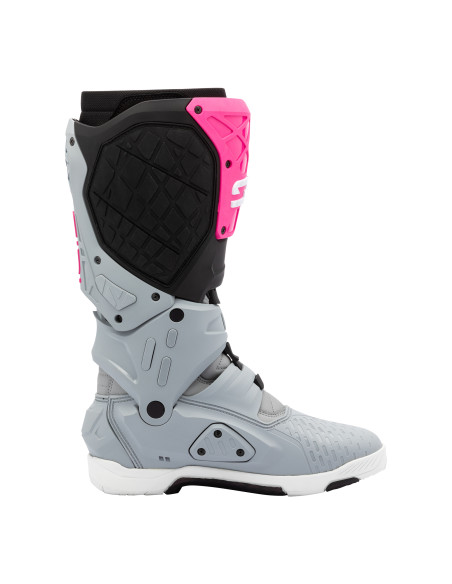 Bottes Cross Sidi Crossair X - Gris - Rose Fluo