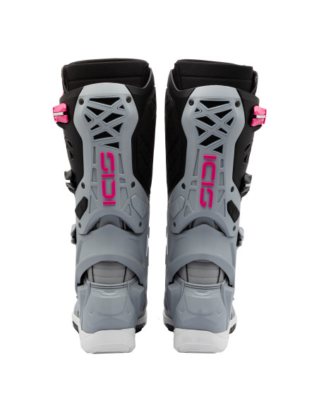 Bottes Cross Sidi Crossair X - Gris - Rose Fluo