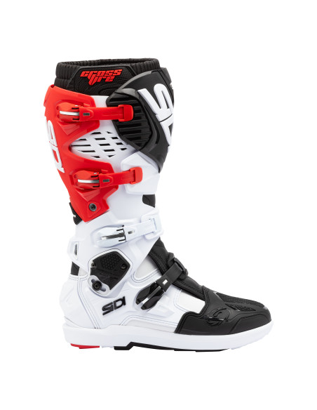 Bottes Cross Sidi Crossfire 3 SRS - Blanc - Noir - Rouge