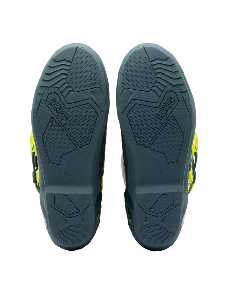 Bottes Cross Sidi Crosscore - Bleu Pétrole - Jaune Fluo