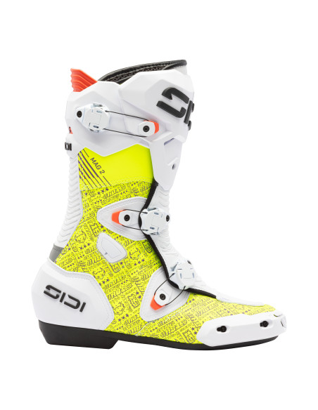 Bottes Moto Sidi Mag 2 Air - Jaune - Blanc