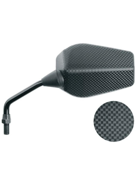 Retroviseur Universel Carbone F1 Rectangle 130 x 90 Homologué