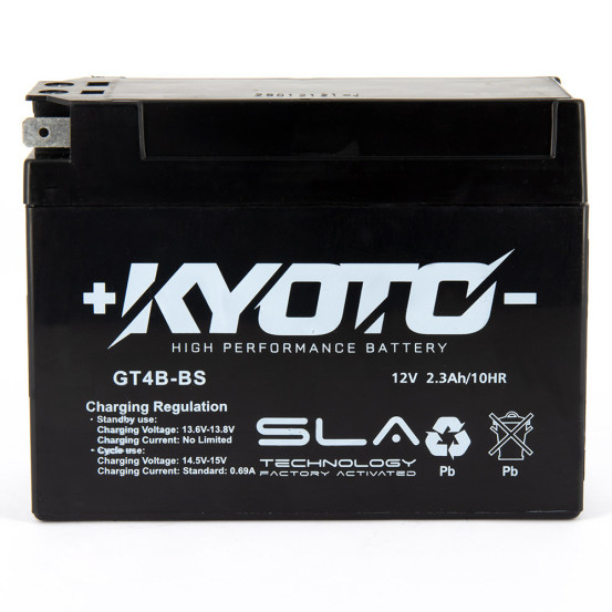 Batterie Kyoto GT4B-BS - SLA AGM - Équivalente YT4B-BS
