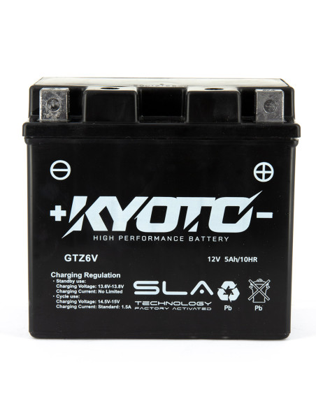 Batterie Kyoto GTZ6V - SLA AGM - Équivalente YTZ6V