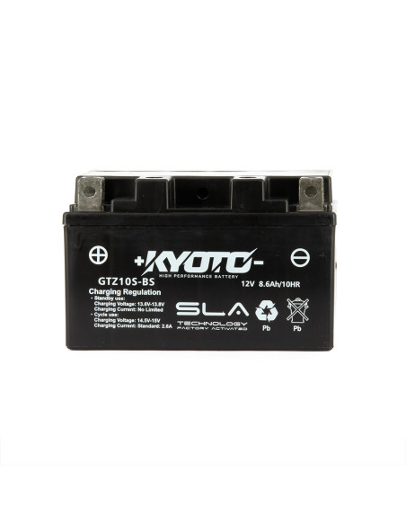 Batterie Kyoto GTZ10S-BS - SLA AGM - Sans Entretien - Équivalente YTZ10S-BS