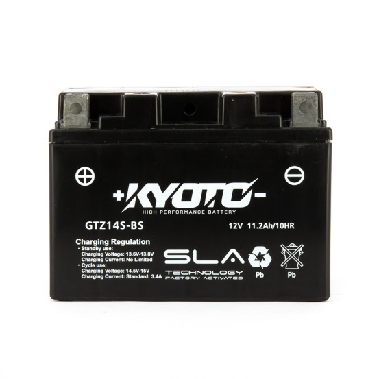 Batterie Kyoto GTZ14S-BS - SLA AGM - Sans Entretien - Équivalente YTZ14S-BS