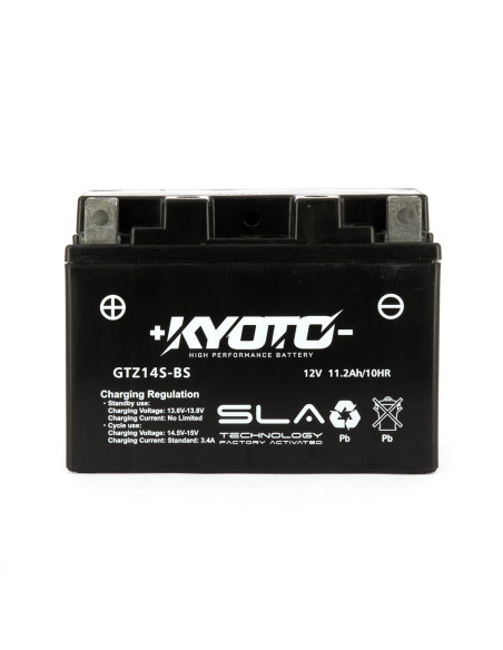 Batterie Kyoto GTZ14S-BS - SLA AGM - Sans Entretien - Équivalente YTZ14S-BS