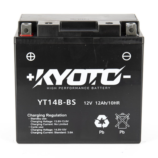 Batterie Kyoto GT14B-BS - SLA AGM - Sans Entretien - Équivalente YT14B-BS