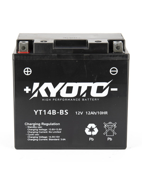 Batterie Kyoto GT14B-BS - SLA AGM - Sans Entretien - Équivalente YT14B-BS