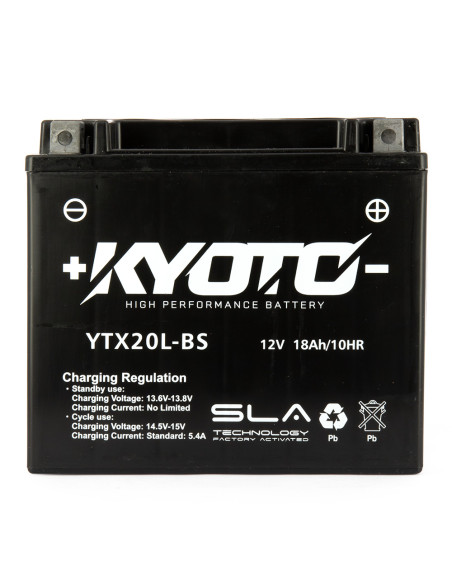 Batterie Kyoto GTX20L-BS - SLA AGM - Sans Entretien