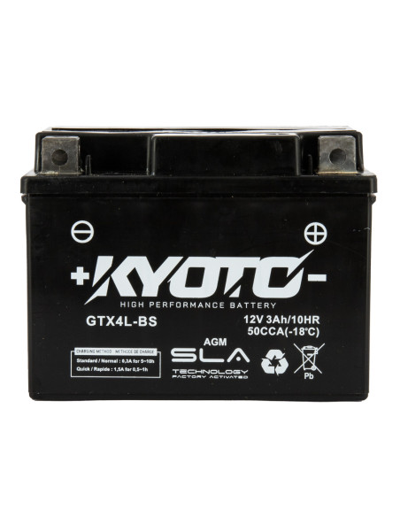 Batterie Kyoto GTX4L-BS - SLA AGM - Sans Entretien