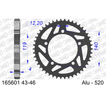 Couronne alu 520 AFAM 165601 - Taille 43 à 46 dents