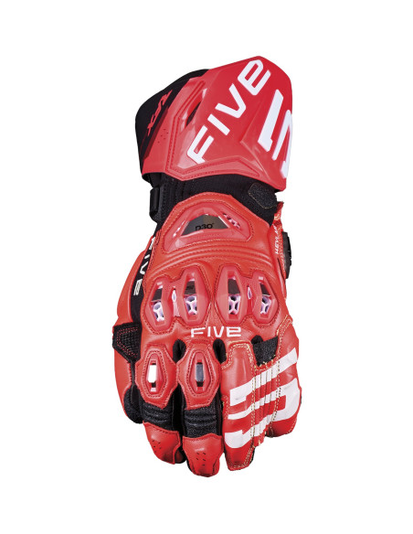 Gants moto racing Five RFX PRO - Rouge fluo