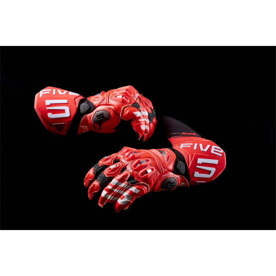 Gants moto racing Five RFX PRO - Rouge fluo