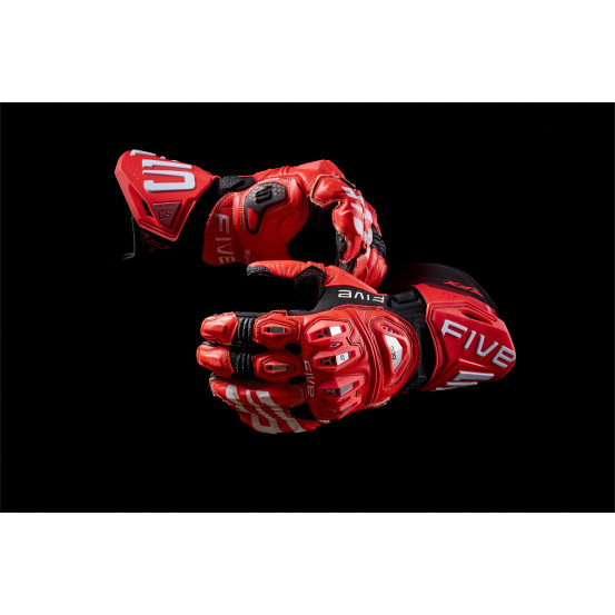 Gants moto racing Five RFX PRO - Rouge fluo