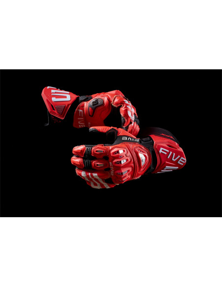 Gants moto racing Five RFX PRO - Rouge fluo