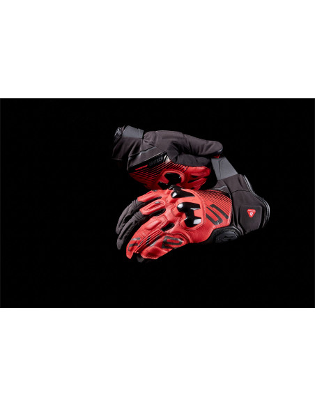 Gants moto mi-saison Five X-RIDER EVO WP - Noir Rouge fluo
