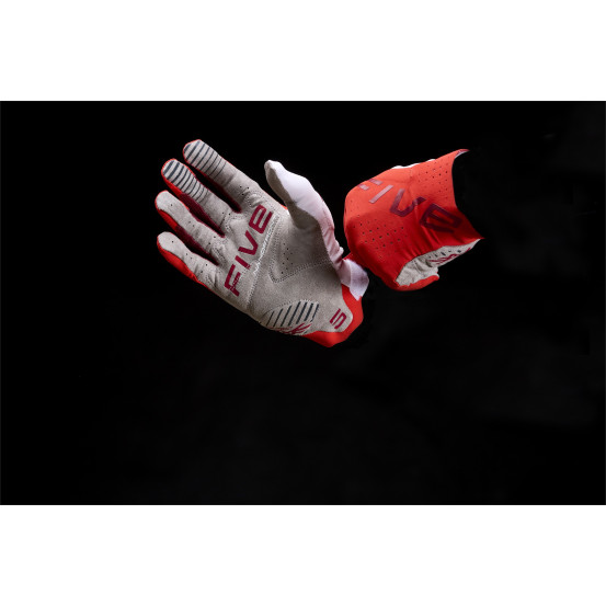 Gants moto cross Five MXF PRO - Rouge Blanc