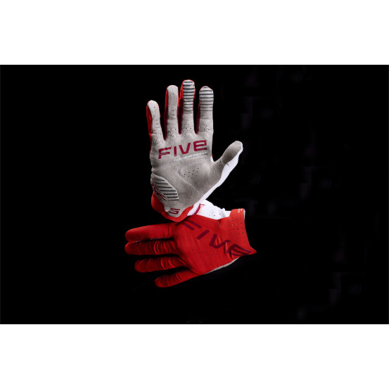 Gants moto cross Five MXF PRO - Rouge Blanc