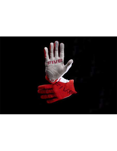 Gants moto cross Five MXF PRO - Rouge Blanc