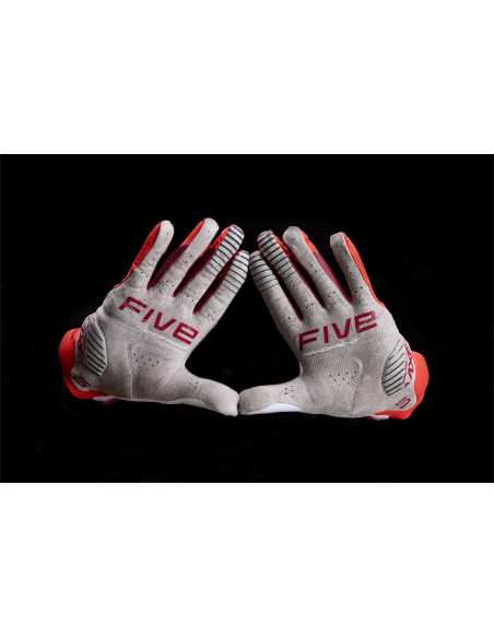 Gants moto cross Five MXF PRO - Rouge Blanc