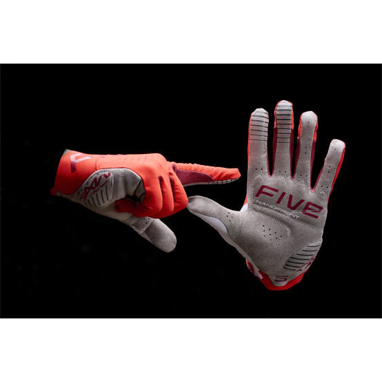 Gants moto cross Five MXF PRO - Rouge Blanc
