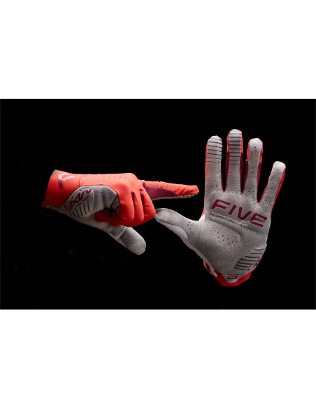 Gants moto cross Five MXF PRO - Rouge Blanc