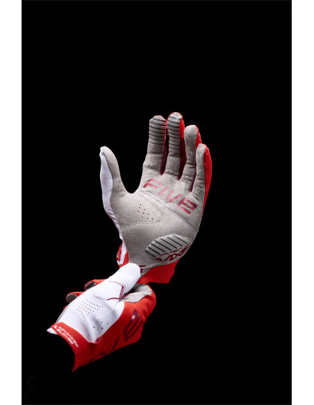 Gants moto cross Five MXF PRO - Rouge Blanc