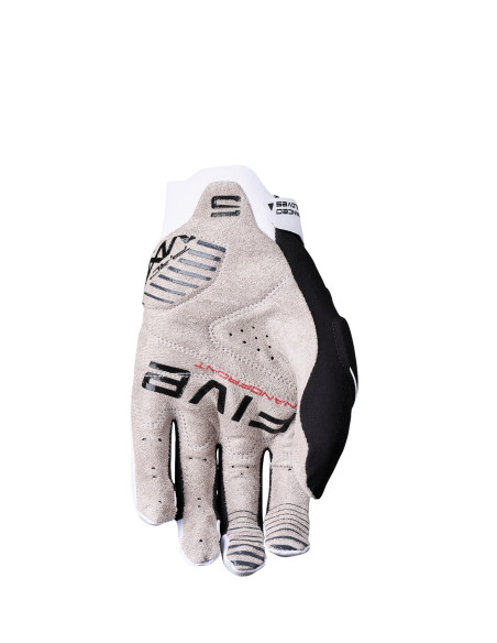 Gants moto cross Five MXF PRO - Blanc Noir