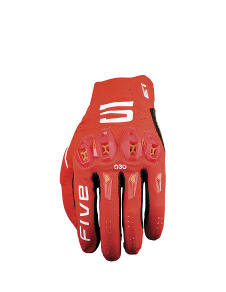 Gants moto enduro Five E1 EVO - Rouge